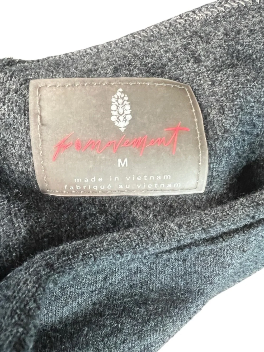 Free People Movement Cropped Sweatshirt Gray Oversized Slouchy Athleisure Size M - Picture 4 of 8
